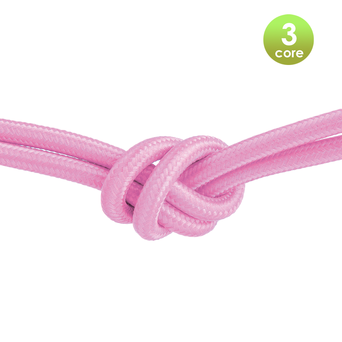 Tangla lighting - TLCB01003RD - 3c - Fabric cable 3 core - in light hot pink